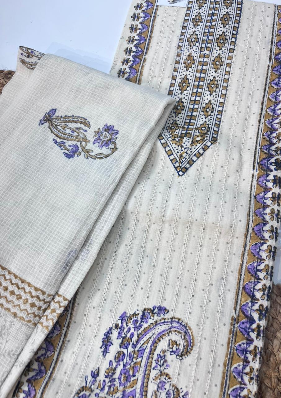 Pure Cotton Printed Suit Set – 4 Elegant Color Variants | Hrvastraa Collection