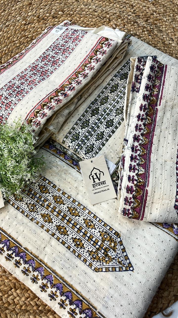 Pure Cotton Printed Suit Set – 4 Elegant Color Variants | Hrvastraa Collection