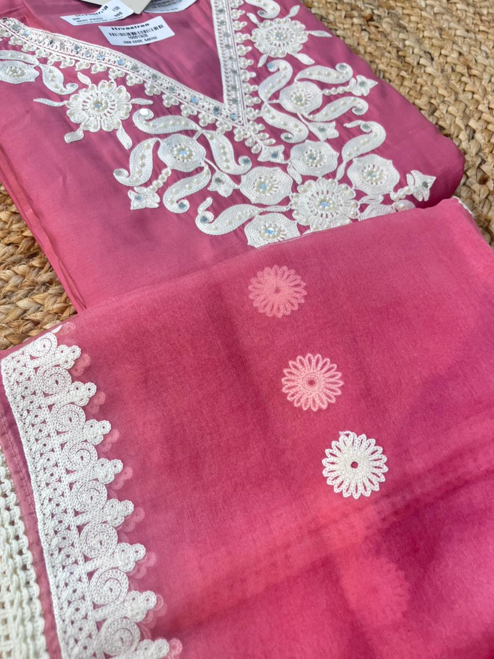 Graceful  Embroidered Georgette Suit Set with Dupatta
