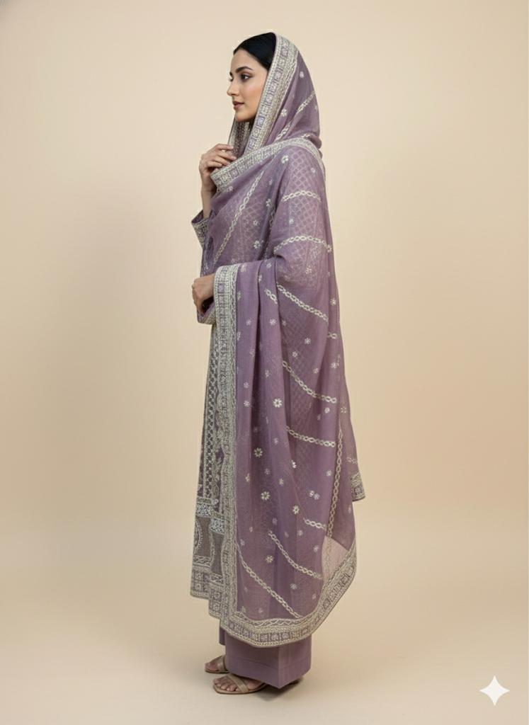 Premium Georgette Suit, featuring exquisite Gota Patti and Jaldani embroidery
